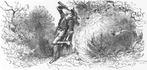 La Colombe et La Fourmi de Jean de La Fontaine dans Les Fables - Illustration de Gustave Doré - 1876